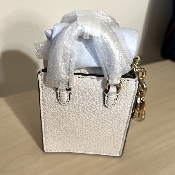 Coach White Mini Bag with Gold Accents NWT MINI - Picture 6 of 6